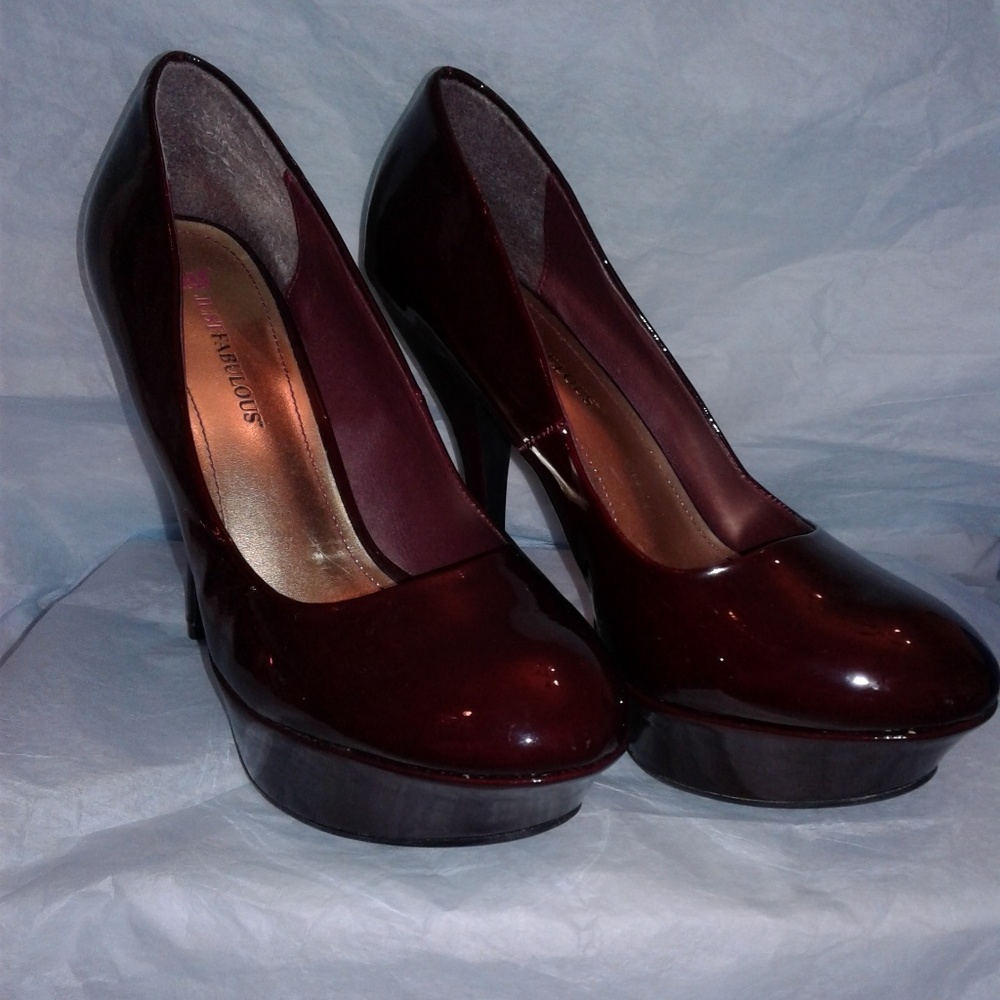 👠  JustFab 'Vanessa' Burgundy Stiletto Heels 👠